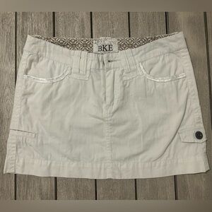 BKE White Cotton Mini Skirt